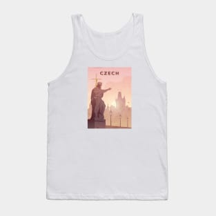 Czech. Retro travel poster Tank Top